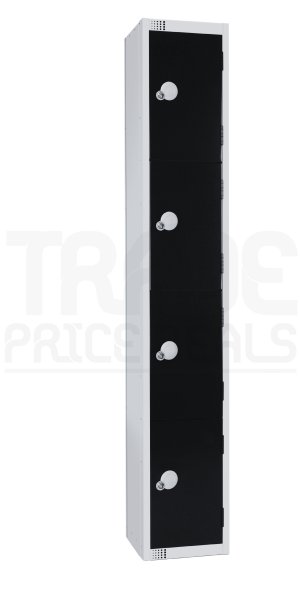 Standard Locker | 4 Doors | 1800 x 300 x 450mm | Black