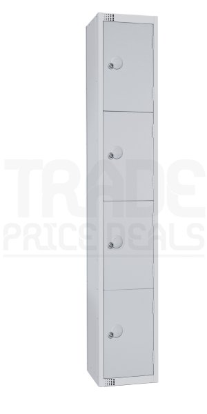 Standard Locker | 4 Doors | 1800 x 300 x 450mm | Mid Grey