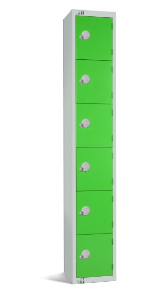 Standard Locker | 6 Doors | 1800 x 300 x 450mm | Green