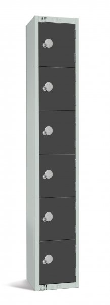 Standard Locker | 6 Doors | 1800 x 300 x 450mm | Dark Grey