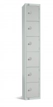 Standard Locker | 6 Doors | 1800 x 300 x 450mm | Mid Grey