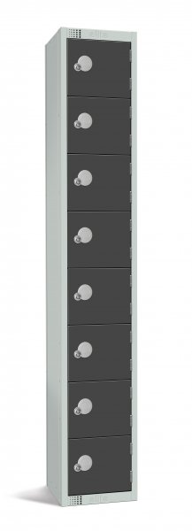 Standard Locker | 8 Doors | 1800 x 300 x 450mm | Dark Grey