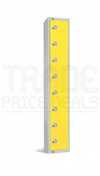 Standard Locker | 8 Doors | 1800 x 300 x 300mm | Yellow