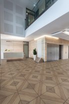 PVC Floor Tiles | 1m² | 5 Tiles | Light Oak Design | Light Grey Grout